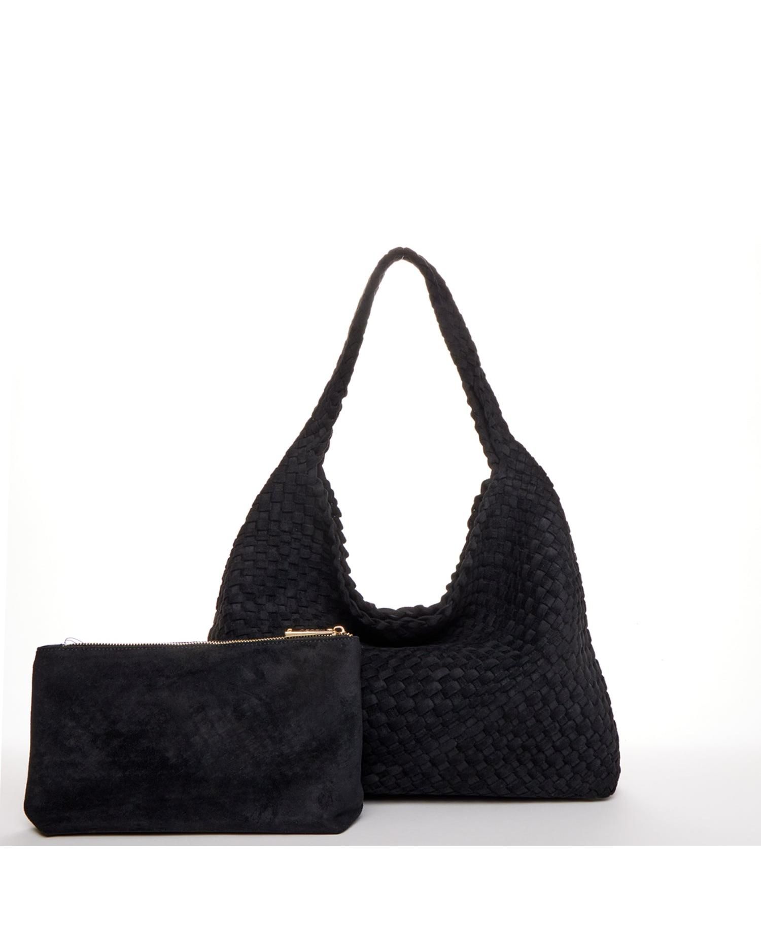 Women's Suede Woven Hobo Bag Large Slouchy Tote for Women Work Shoulder Bag