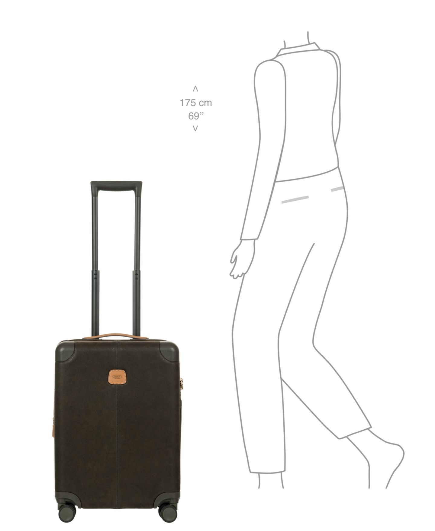 Чемодан Bric's Life Carry-On Hybrid Expandable Spinner, цвет: Оливковый — фото 8