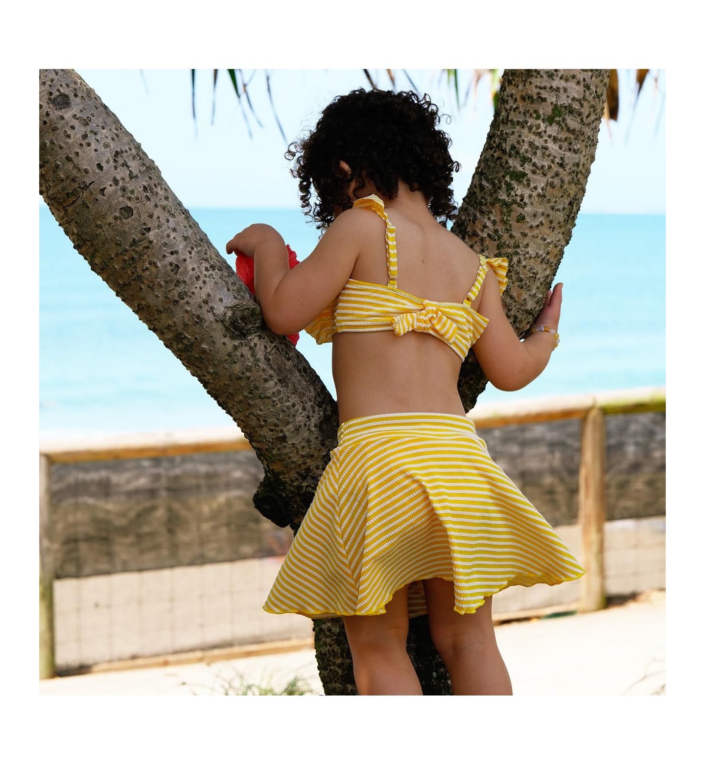 Юбка Snapper Rock Sunshine Stripe Swim Skirt для девочек, цвет: Жёлтый — фото 4