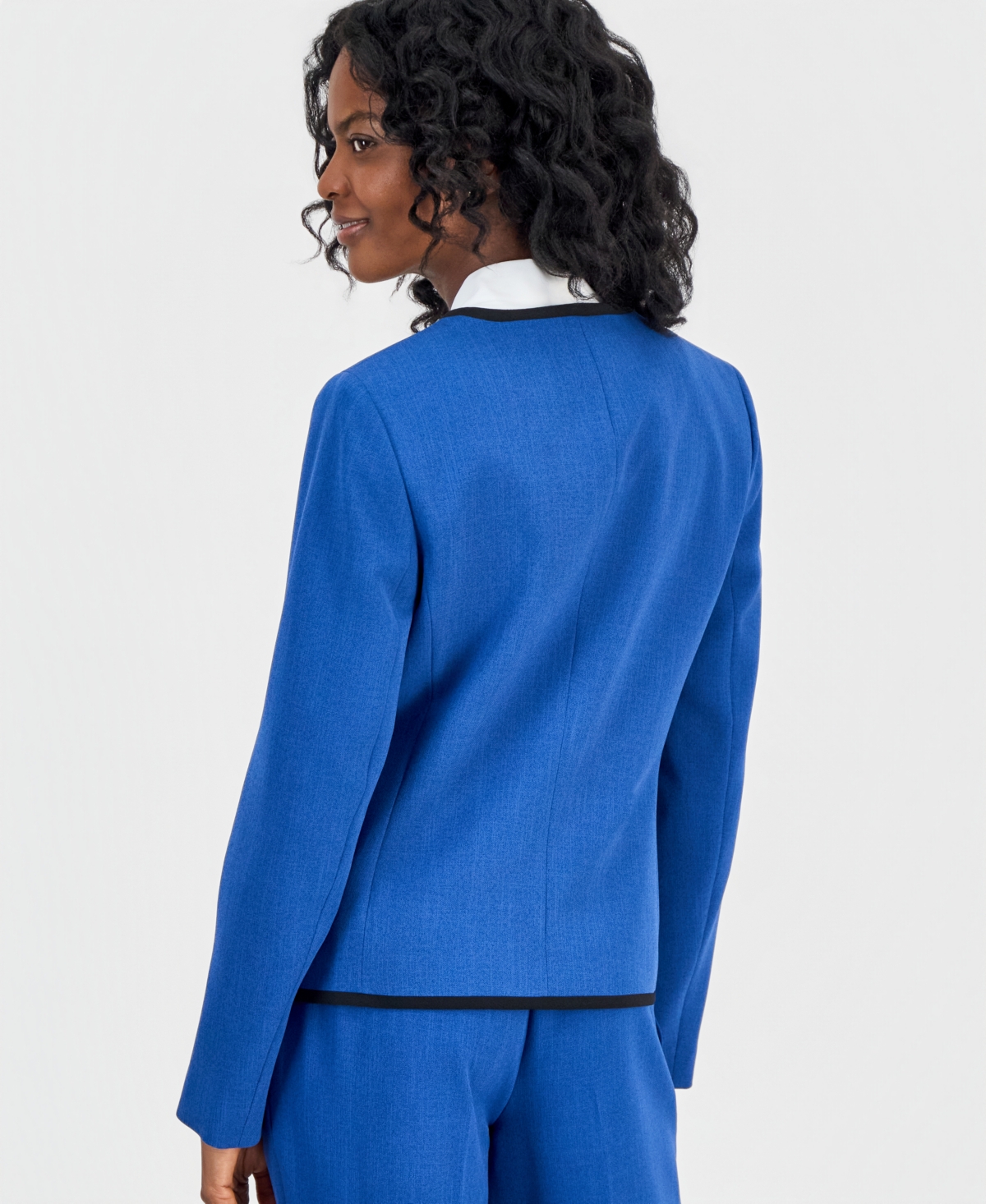 Kasper Petite Open-Front Padded Blazer