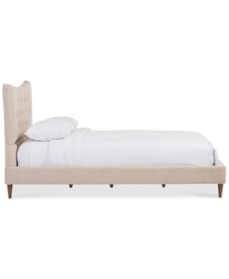 Closeout! Jerell Modern Queen Linen Platform Bed