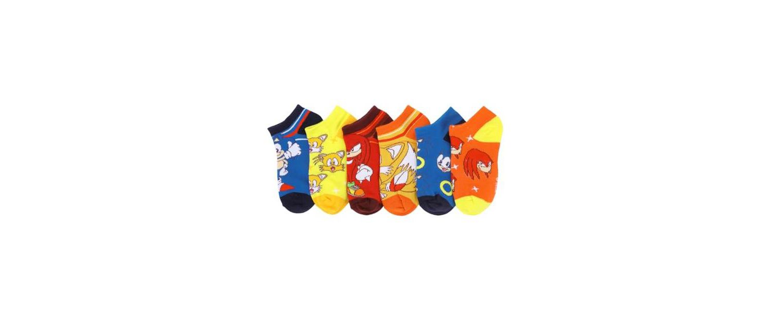Characters 6-Pack of Kids' Ankle Socks