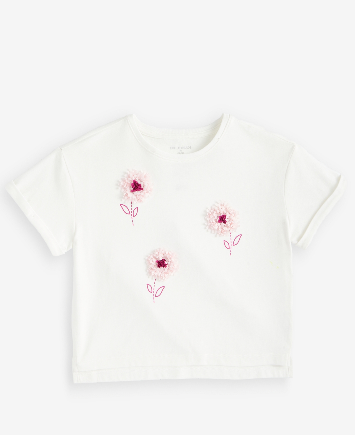Epic Threads Girls' Xs-xl Flower Boxy T-Shirt, Macy's Exclusive