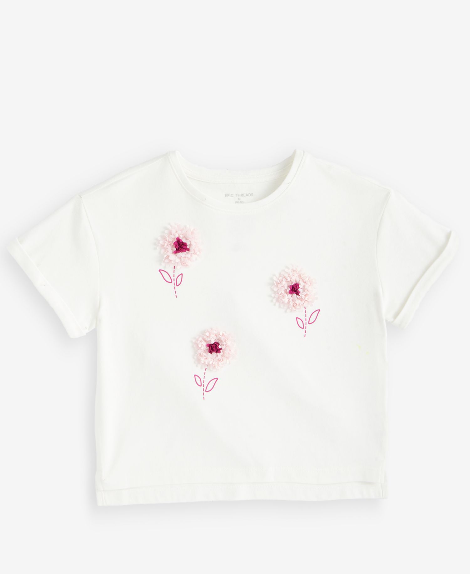 Girls' XS-XL Flower Boxy T-Shirt