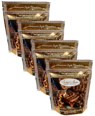 Classic Sea Salt Caramel Pretzels Chocolates, 4-Pack