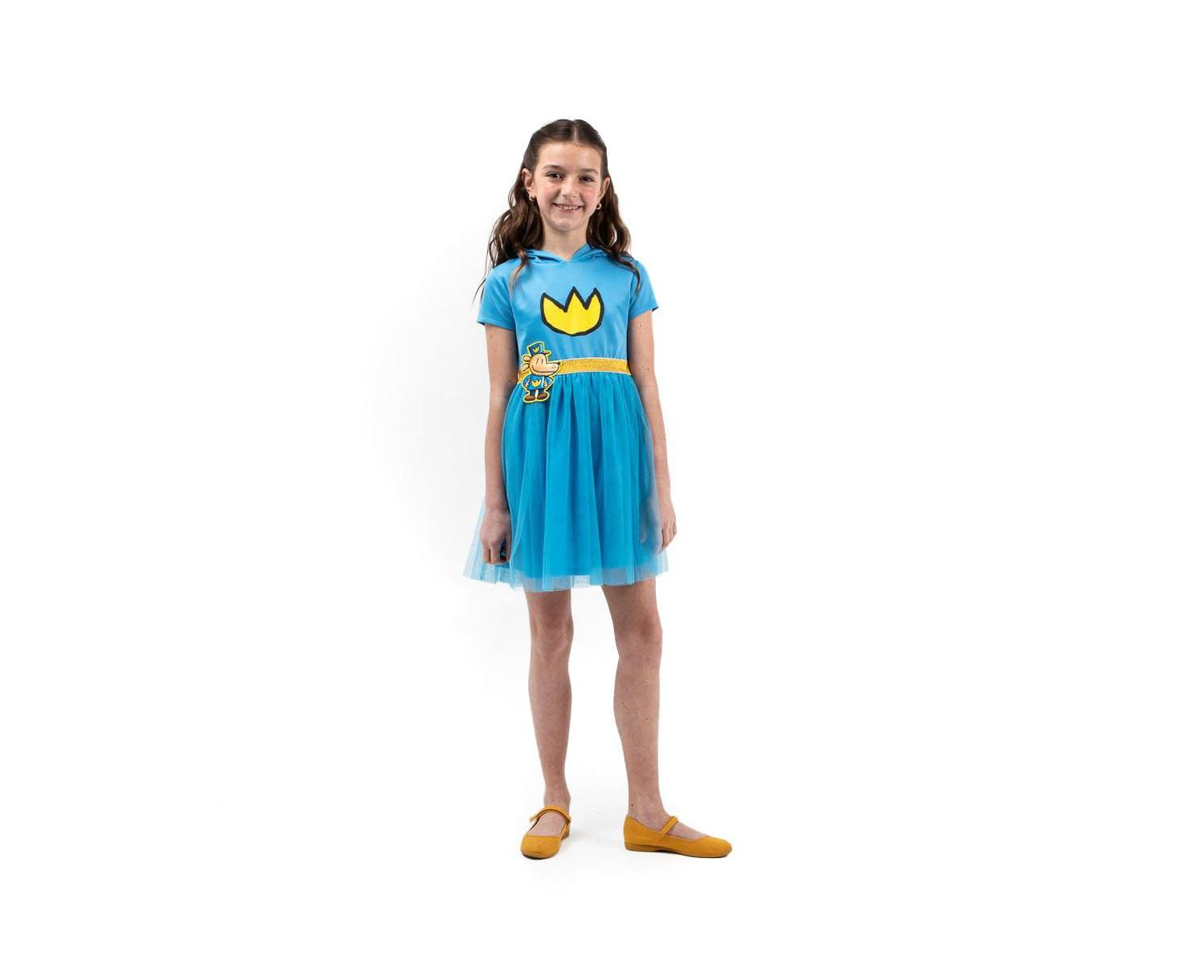 Youth Girl Cosplay Dress With Tulle Skirt And 3D Dog Ears Large (10/12)