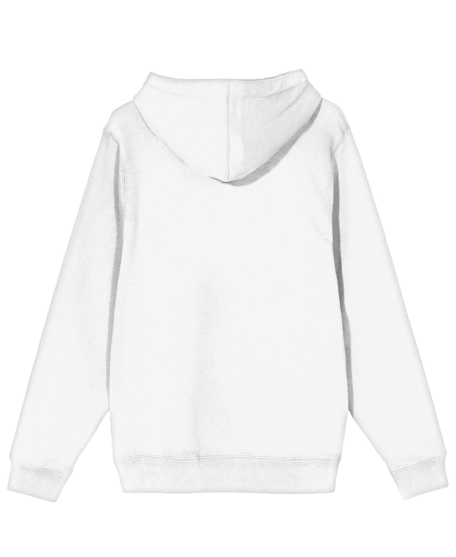 Men's The FIghting Spirit Long Sleeve White Adult Hooded Sweatshirt -3XL