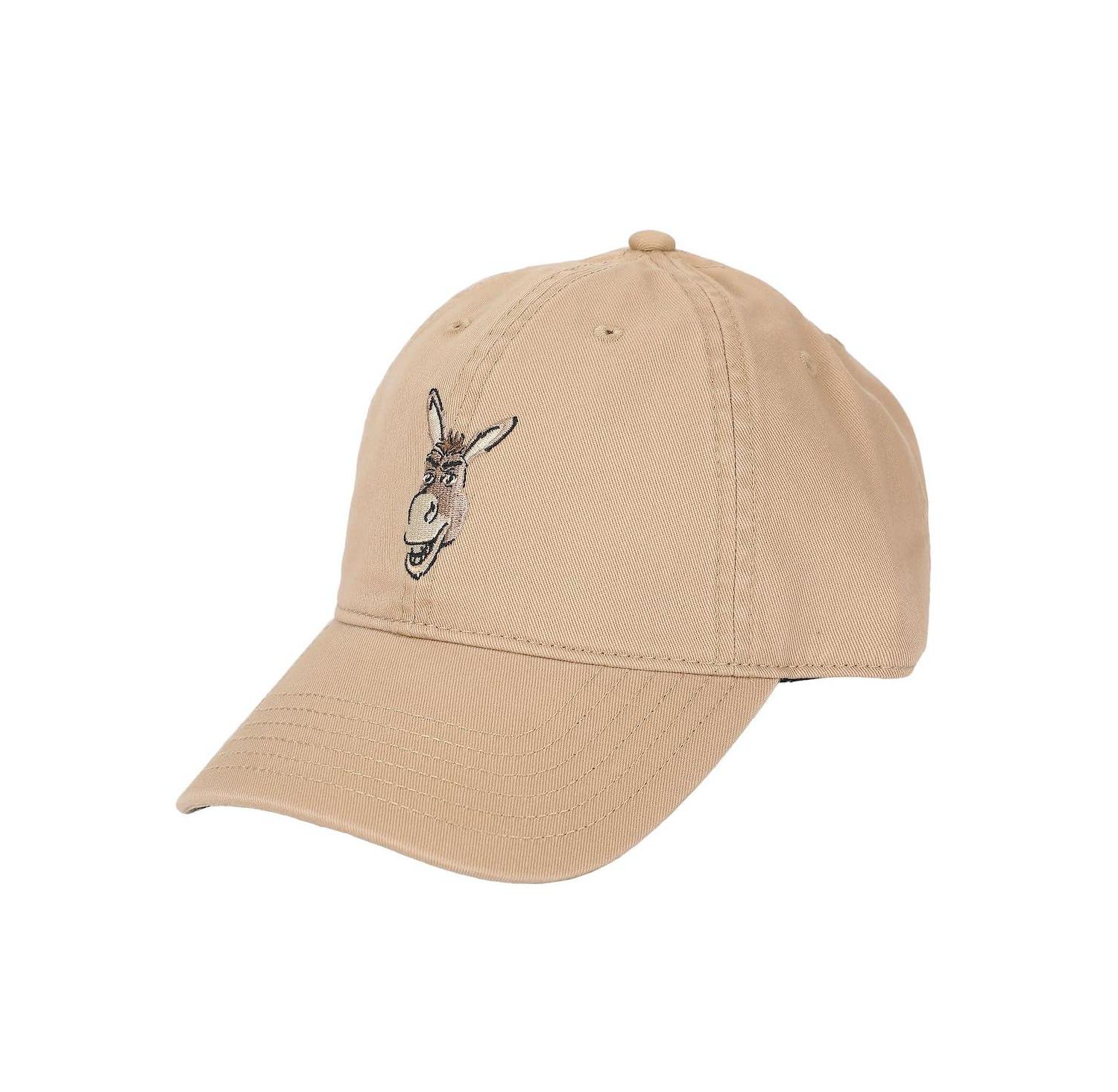 Men's Embroidered Donkey Face Tan Unstructured Baseball Cap