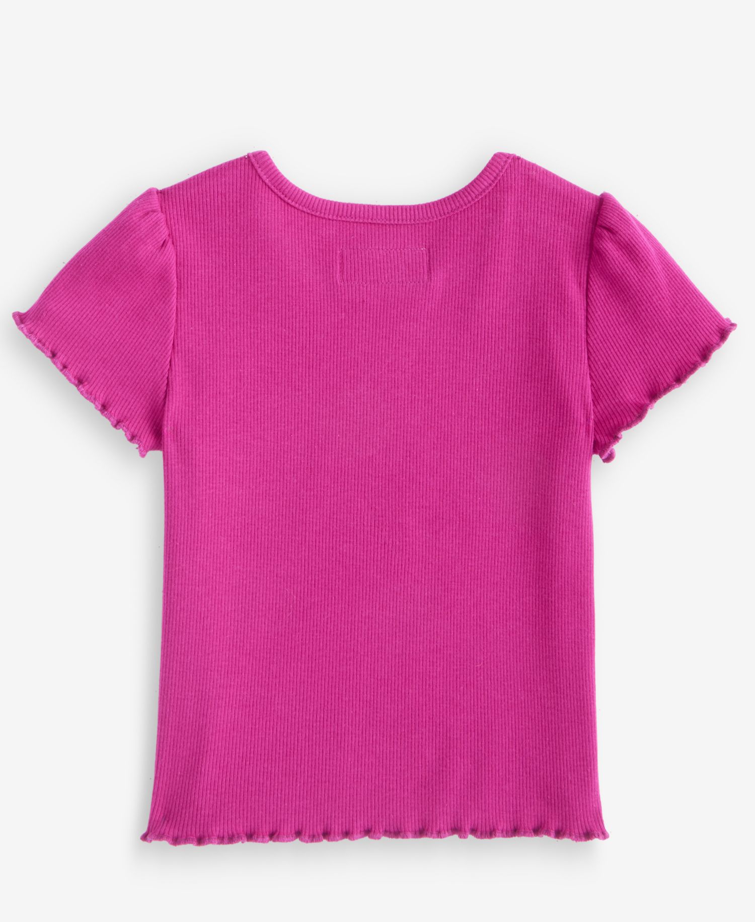 Toddler Girls' 12M-5T Puff-Sleeve Ribbed T-Shirt