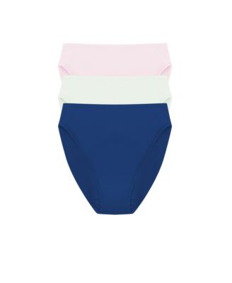 Women's 3-Pack. Bliss Bare Cotton High-Cut Brief Underwear 772346MP