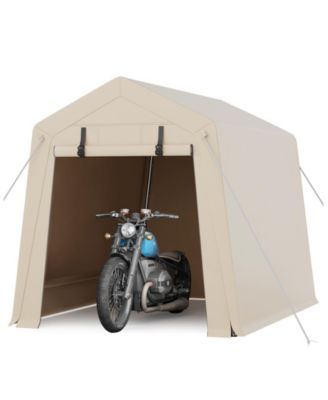 6x6FT All-Weather Portable Outdoor Carport, Motorcycle Storage Shed for Bikes Firewood