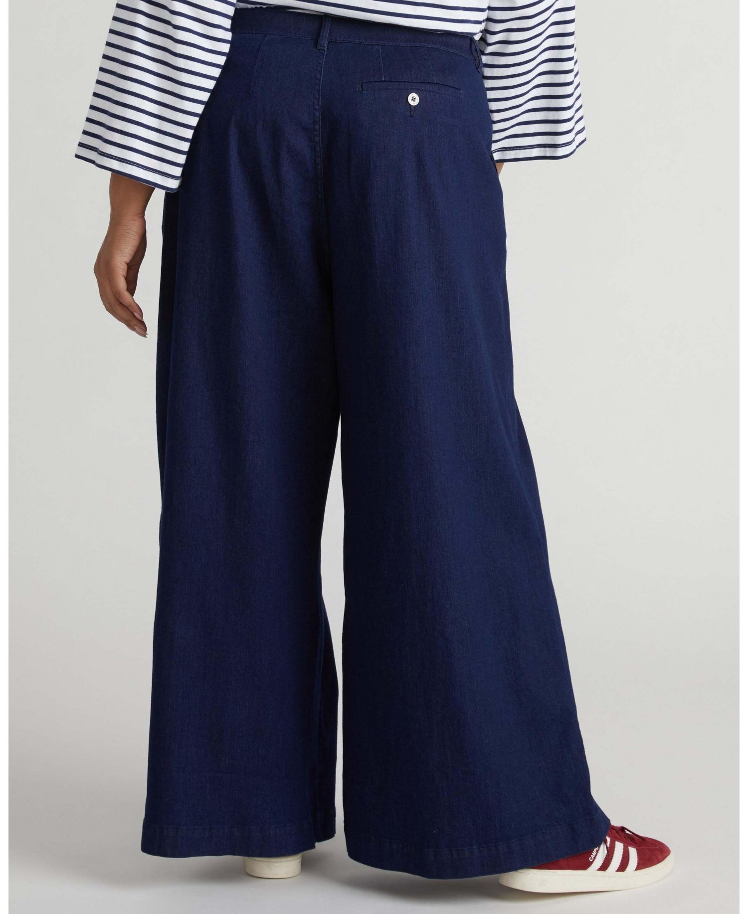 Women's Plus Size Denim Wide Leg Pant