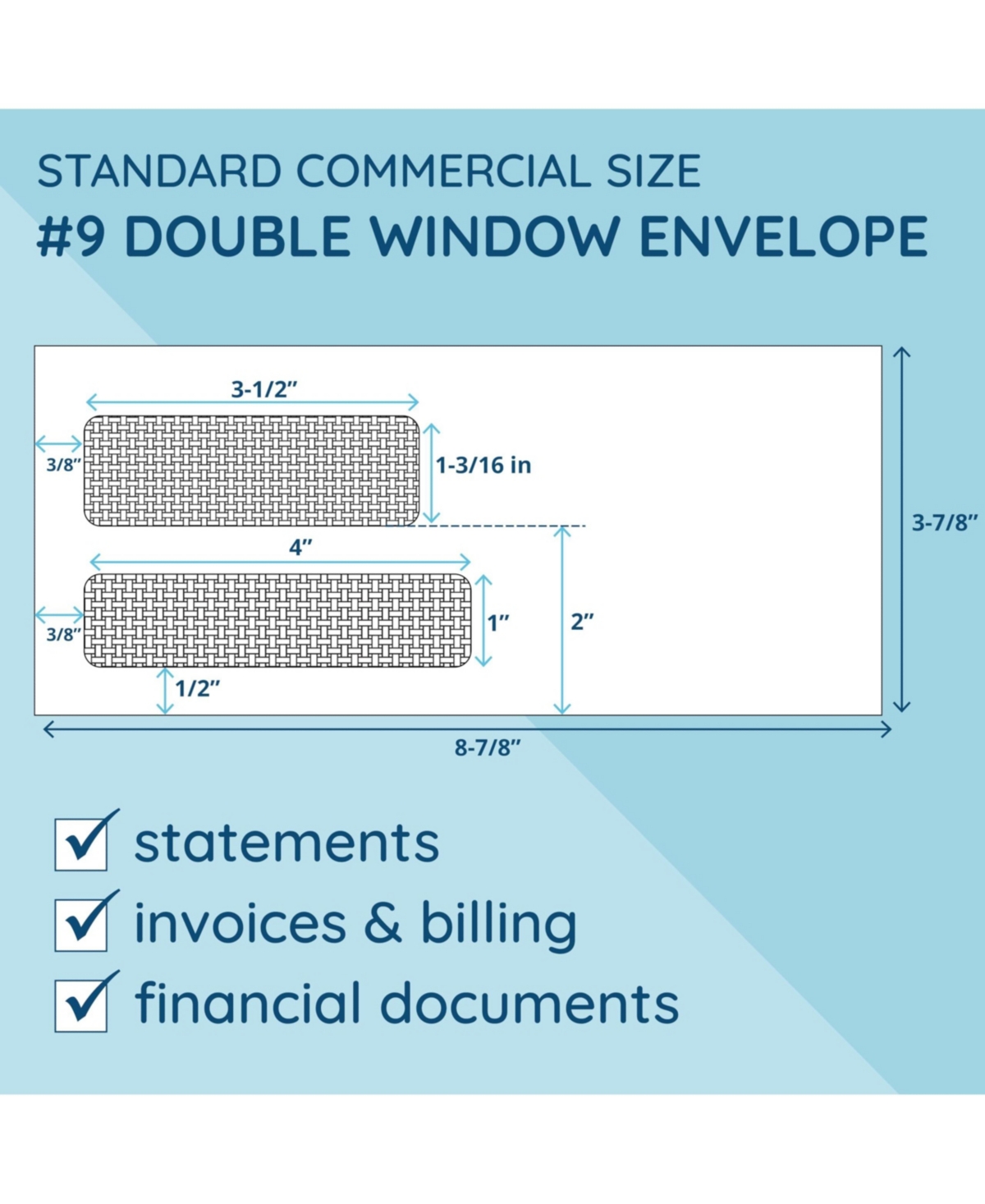 Gnuadz Flip And Seal Double Window Security Envelopes