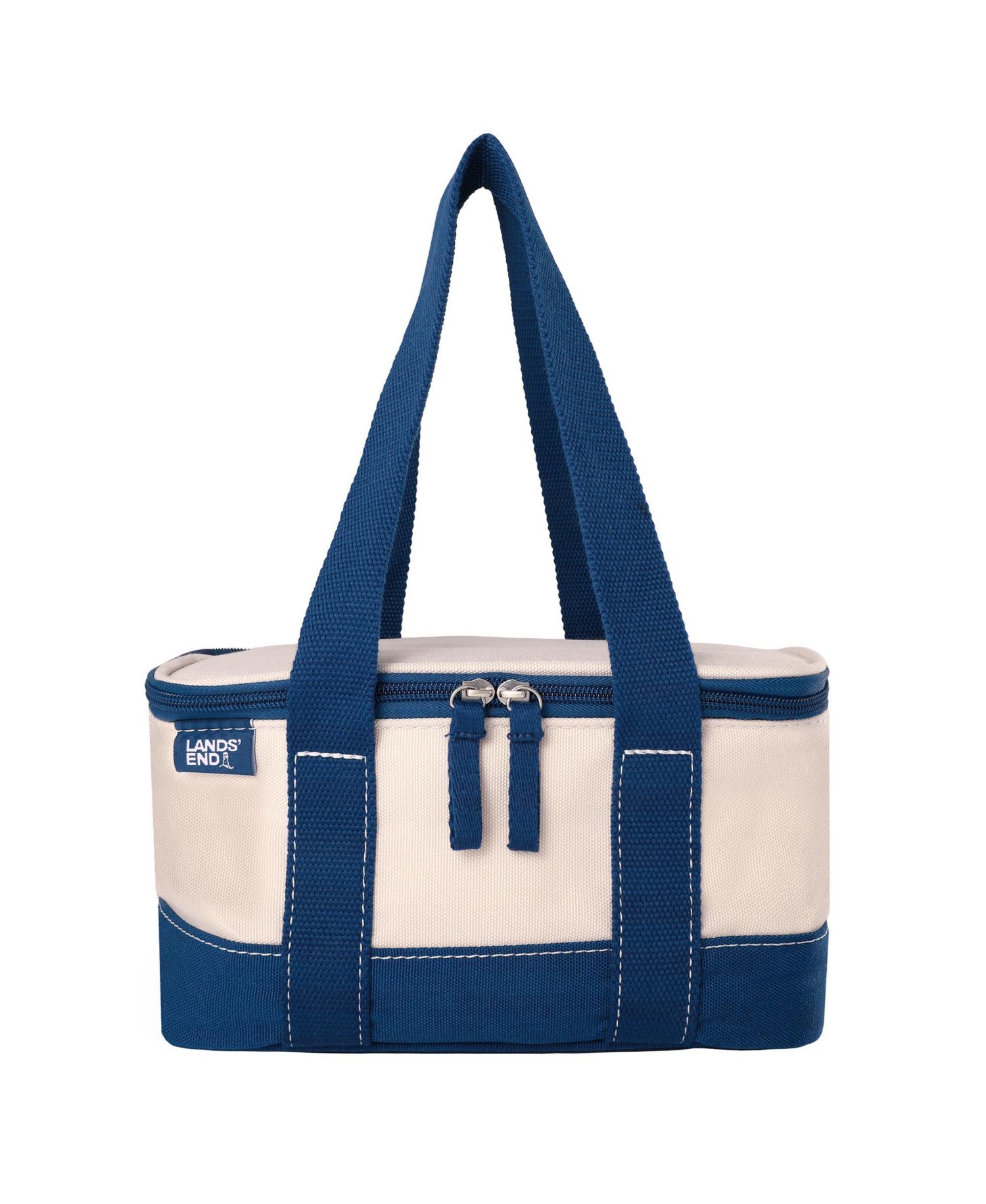 Rectangular Small Cooler Bag Insulated 1.5 Gal, Canvas Soft Cooler with Tote Handles and Zip Closure