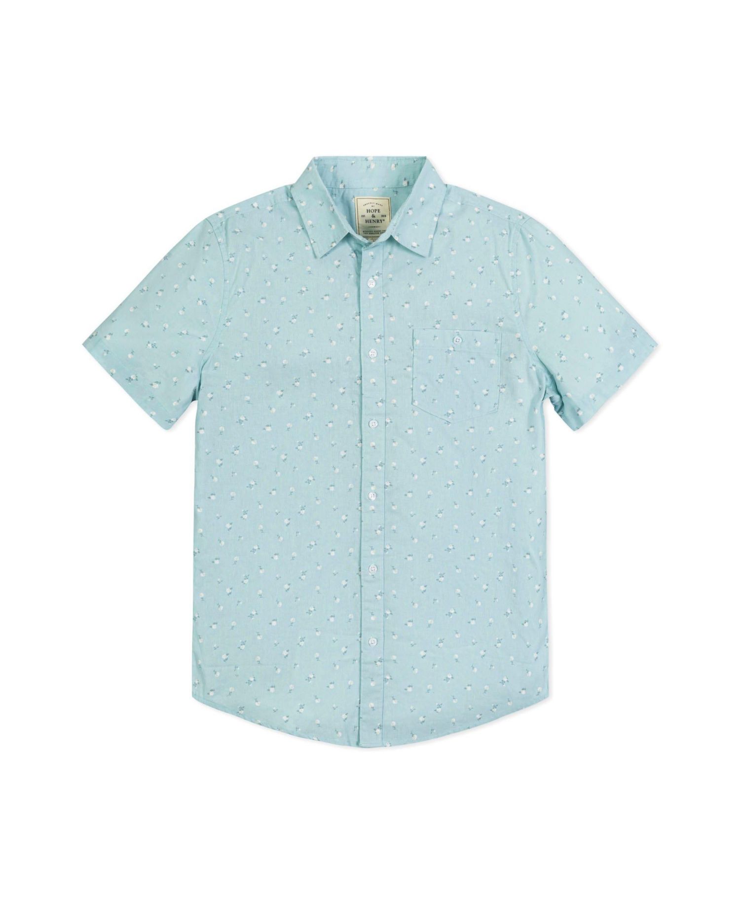 Men's Short Sleeve Linen Button Down Shirt