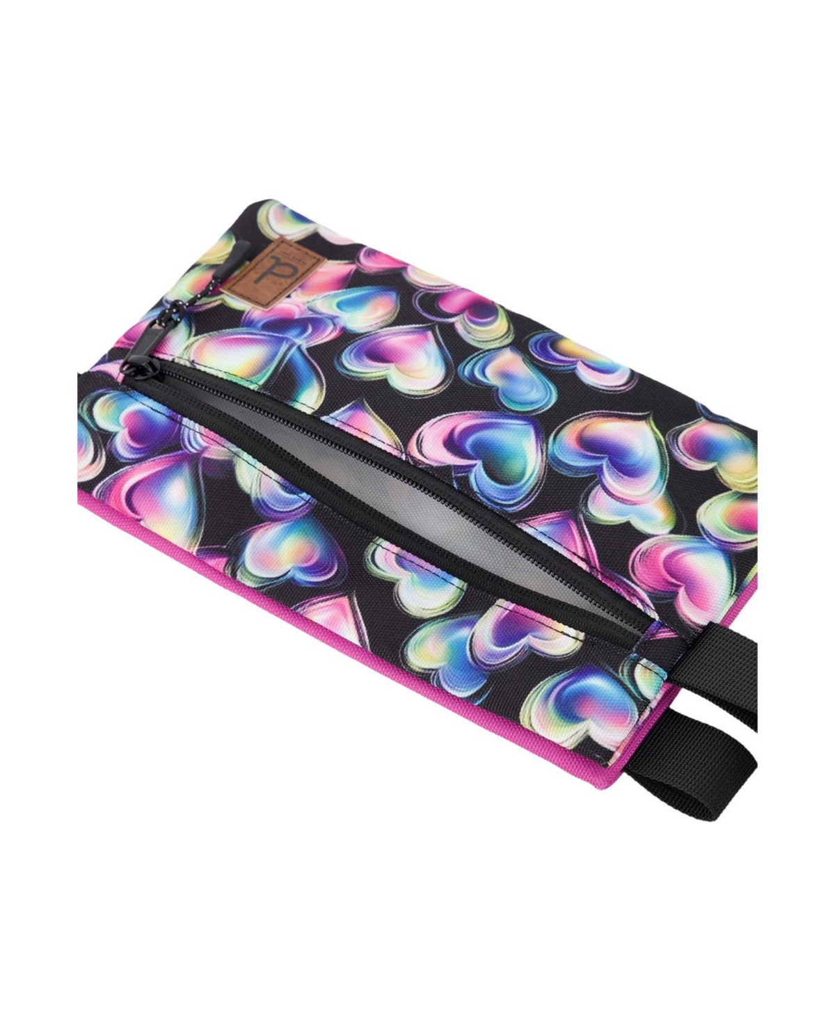 Deux par Deux Little Girl Hearts Practical Charming Double-Compartment Pencil Case