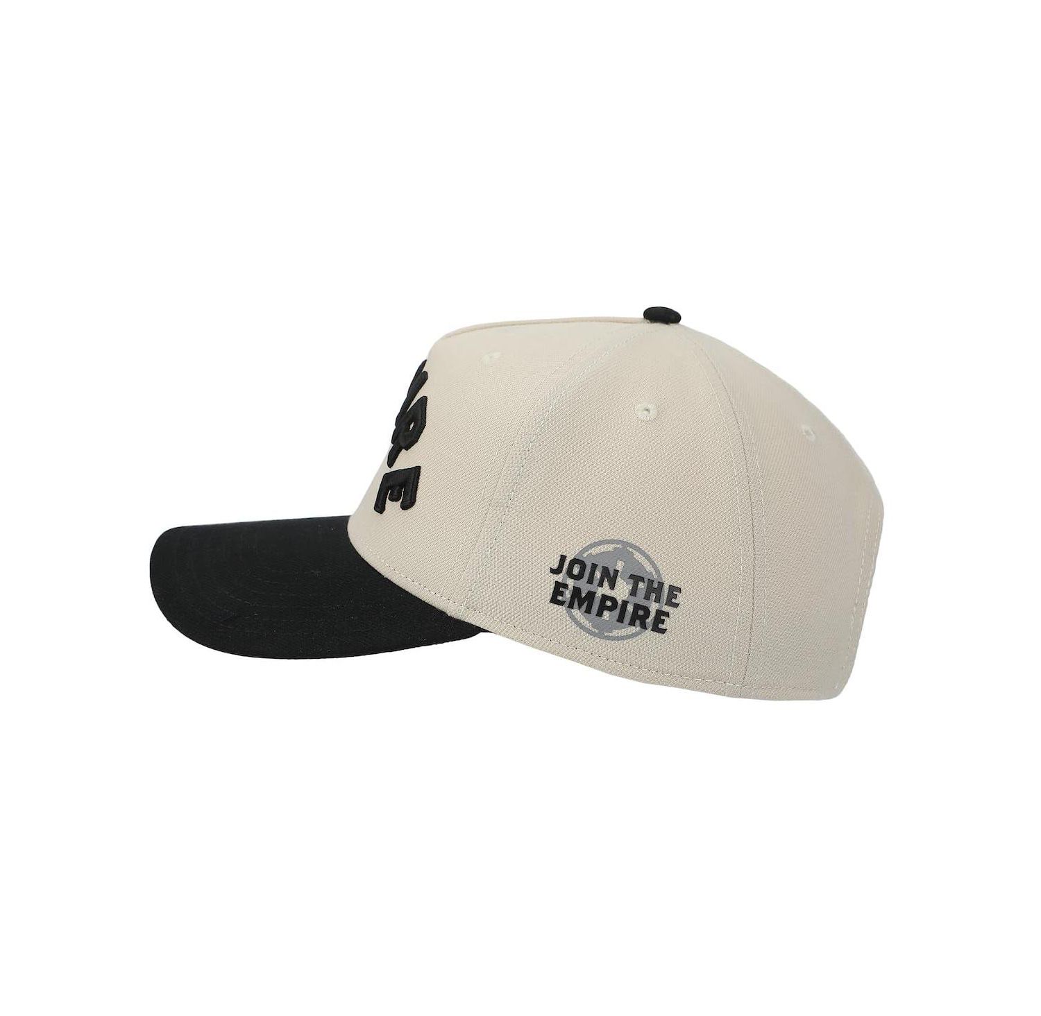Men's Empire White and Black A-Frame Snapback Hat