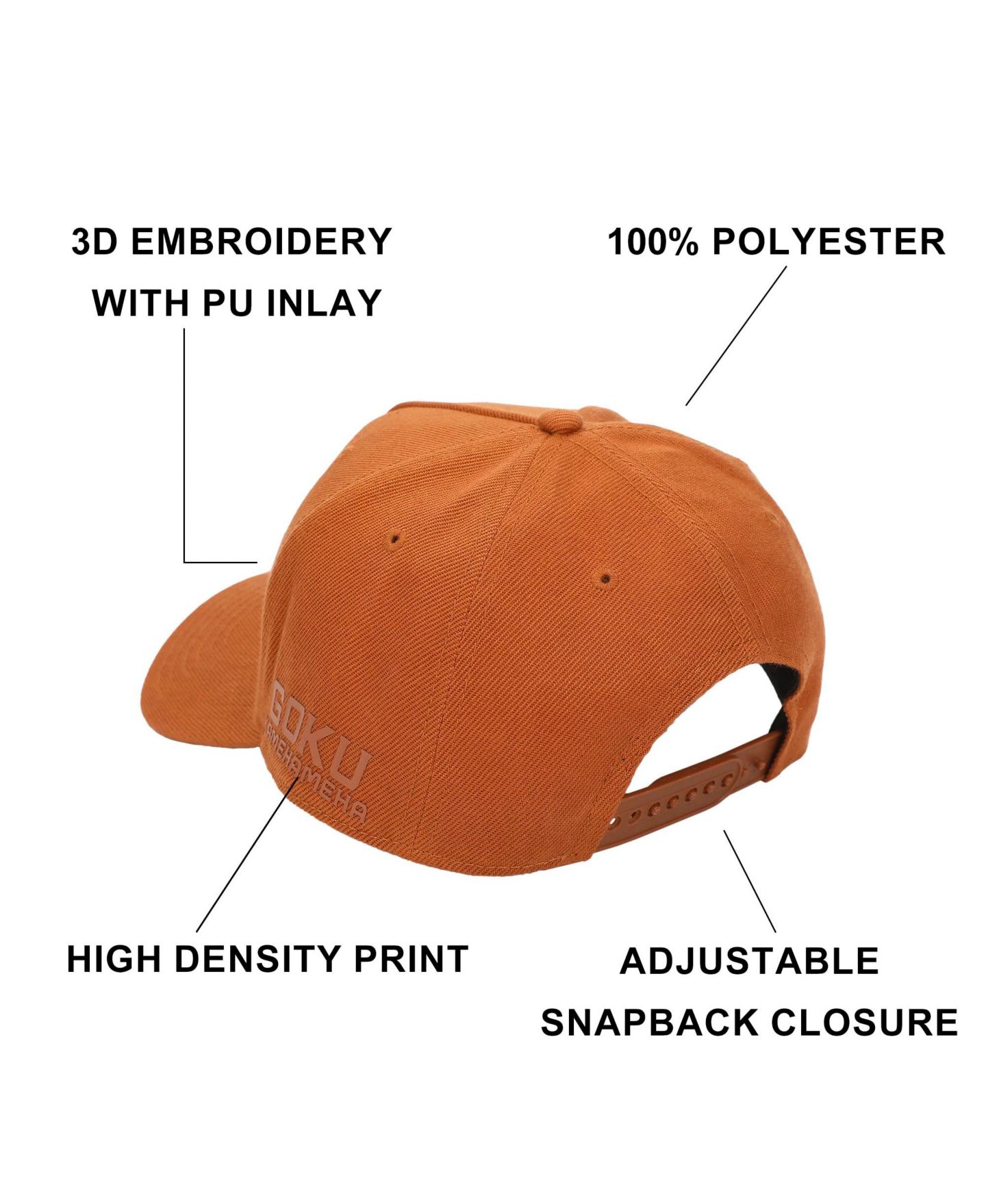 Мужская кепка Dragon Ball Z Goku s Symbol Traditional Snapback, цвет: Коричневый — фото 11