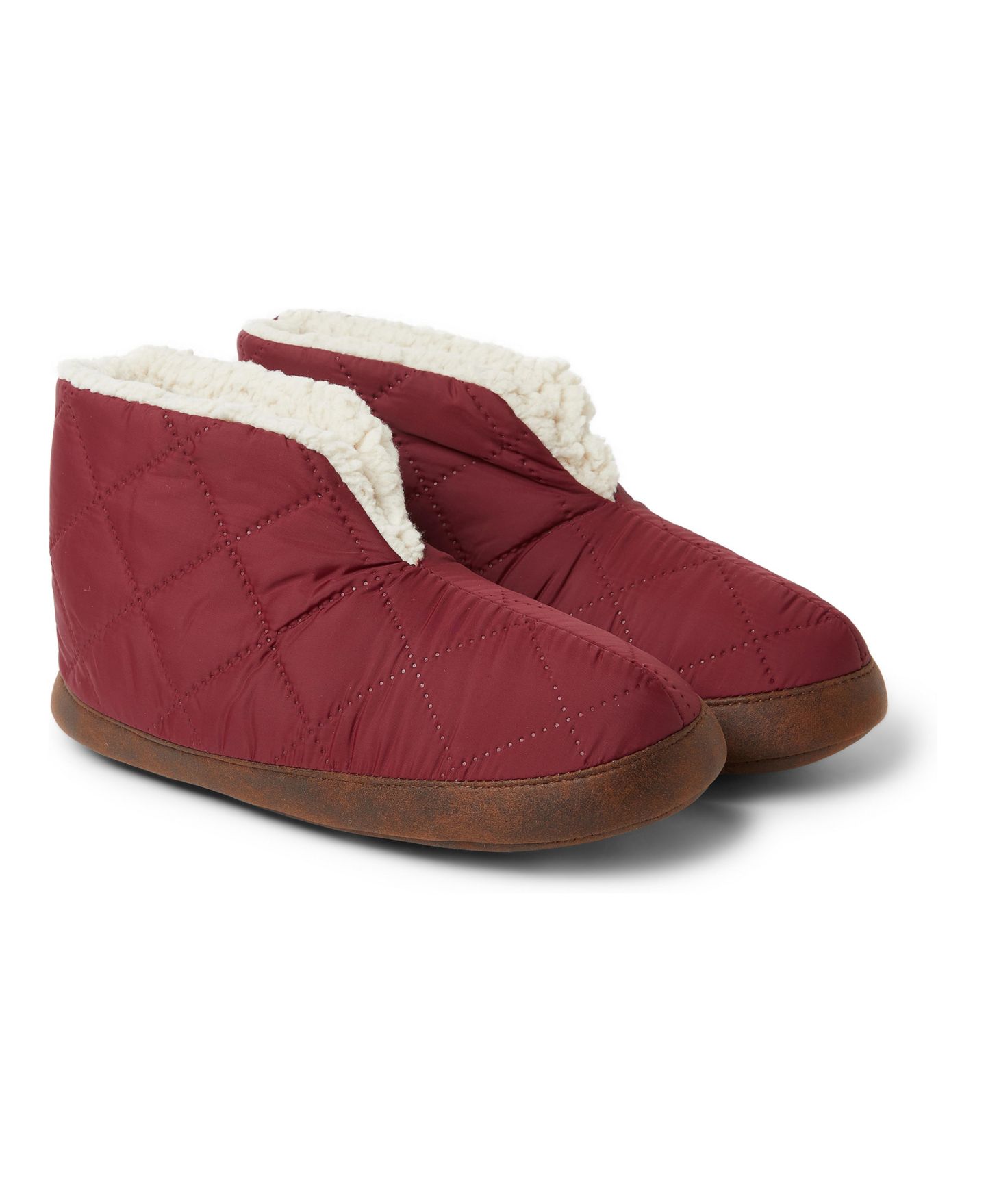 Женские тапочки Dearfoams Haven Warm Up Nylon Bootie Slippers, цвет: Каберне — фото 10