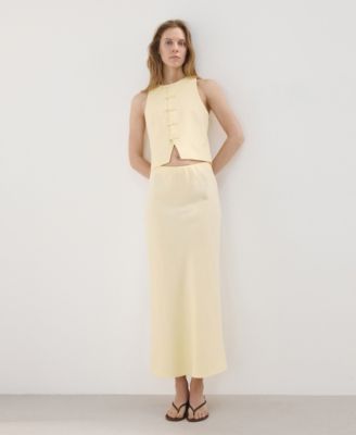 Women's Linen Toggle Vest