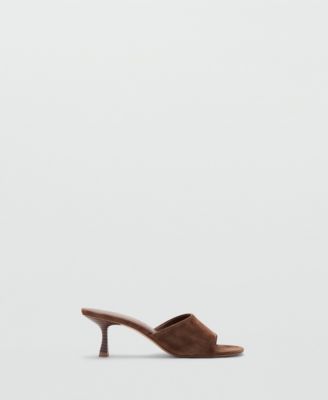 Women's Suede Kitten Heel Sandals