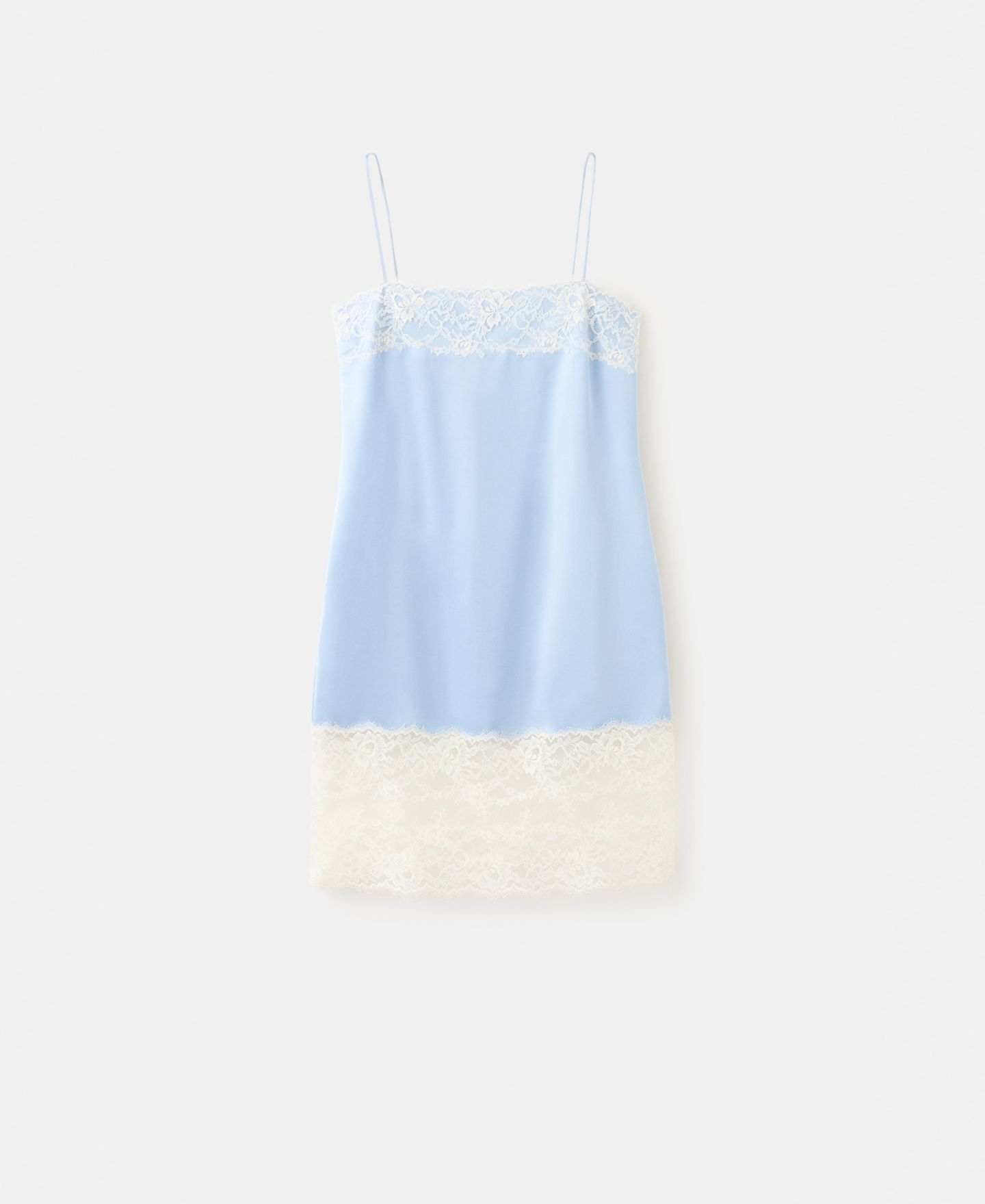 Женское платье Mango Lace Camisole, цвет: Небесно-голубой — фото 8