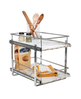 Glidez Steel Pull-Out Storage Organizer, 2-Tier Design