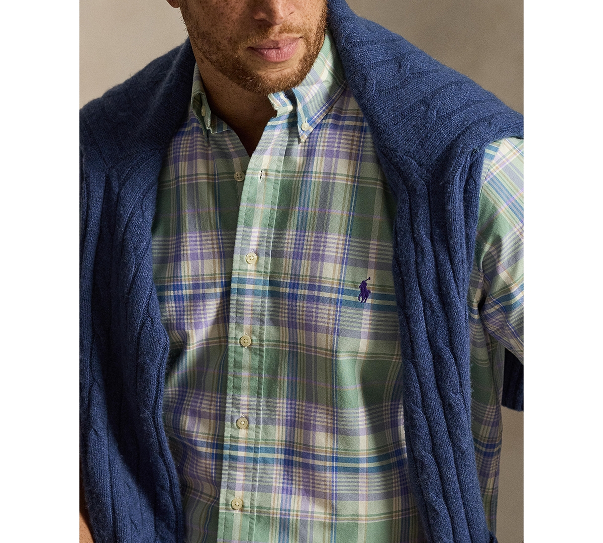 Polo Ralph Lauren Men's Plaid Oxford Shirt