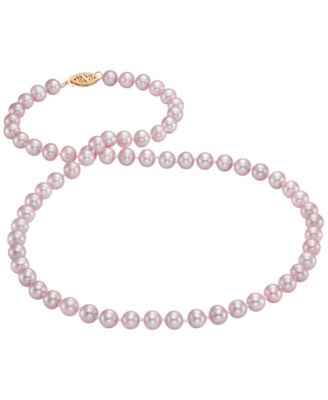 Cultured Freshwater Pearl (6-7mm) 18”  Necklace in 14k Yellow Gold