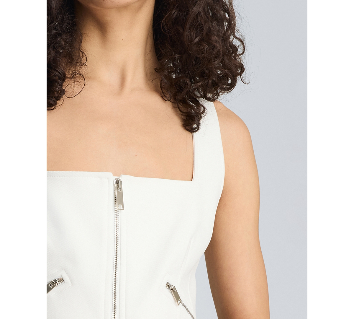 Kenneth Cole Women's Fitted Square Neck Bodice Top