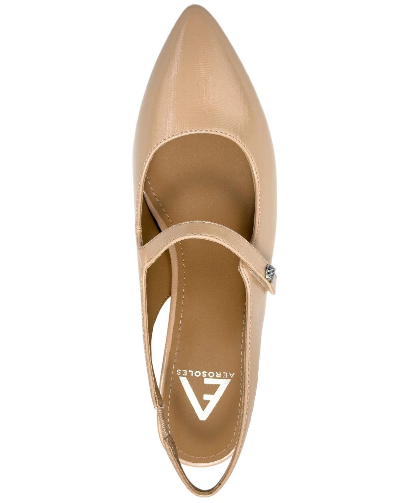 Женские туфли Aerosoles Lyla Slingback Dress Pumps, цвет: Бежевый бисквитный искусственный лаковый — фото 4