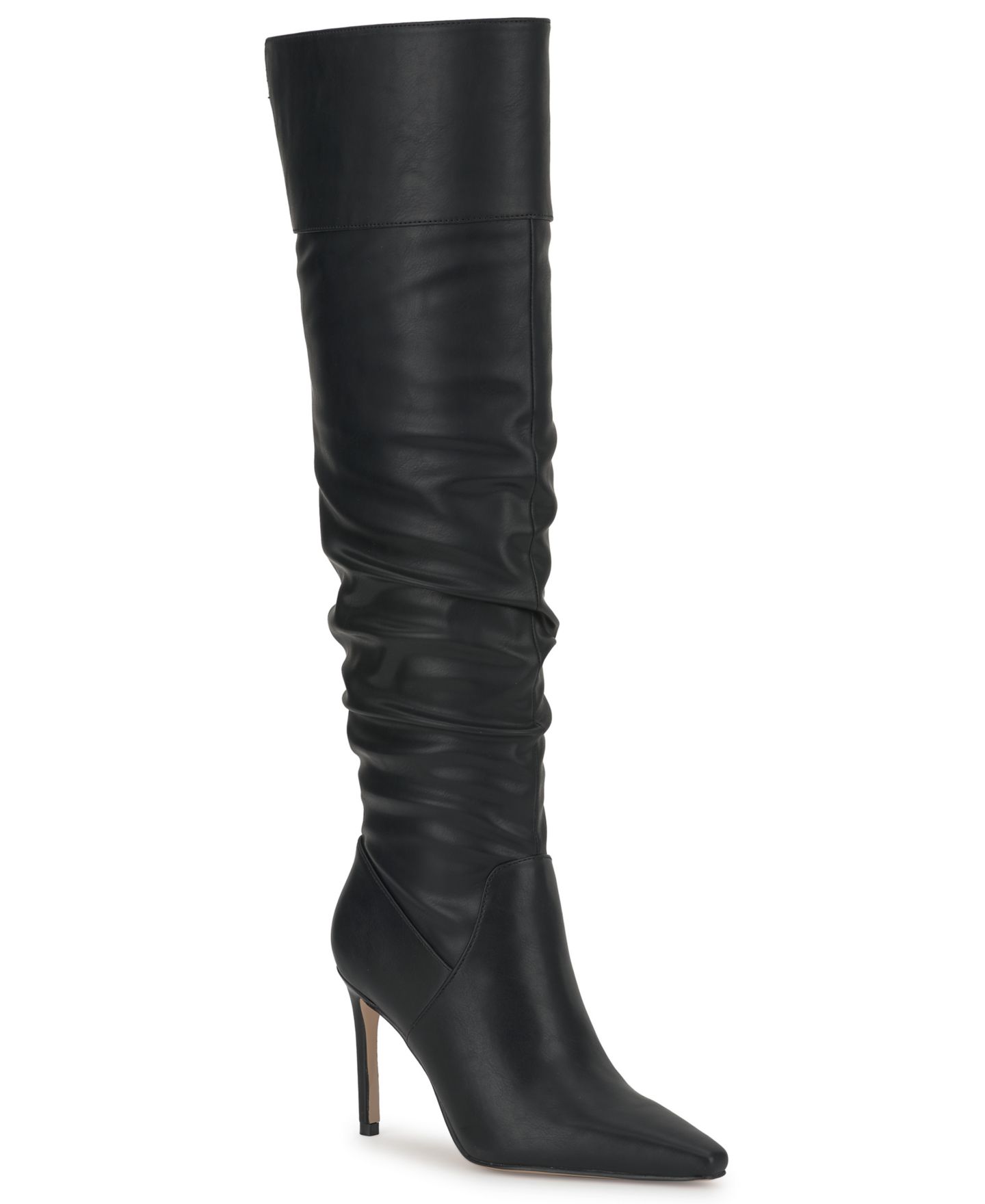 Женские ботинки Jessica Simpson Olyra Stiletto Over-the-Knee, цвет: Чёрный гладкий — фото 1