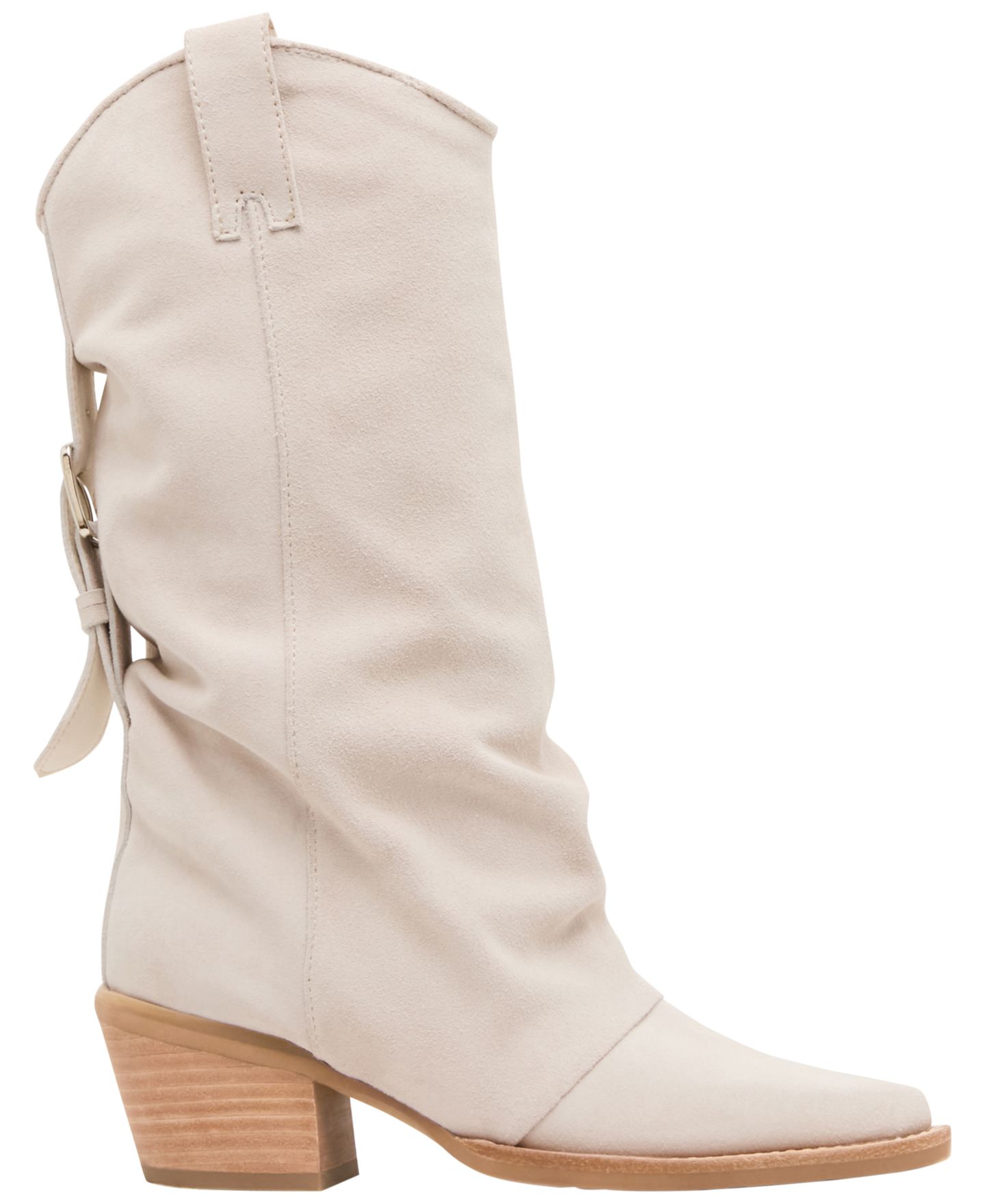 Женские ботинки Steve Madden Aldora Western Slouch, цвет: Костяной замшевый — фото 2