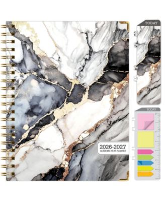 Hardcover Academic Planner 2026-2027 14-Month Daily Weekly Monthly Agenda Bookmark Pocket