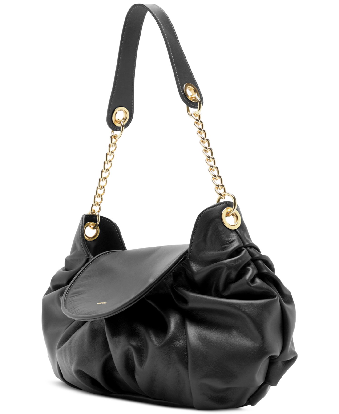Женская сумка Arezzo Molly Medium Leather Shoulder Handbag, цвет: Чёрный — фото 3