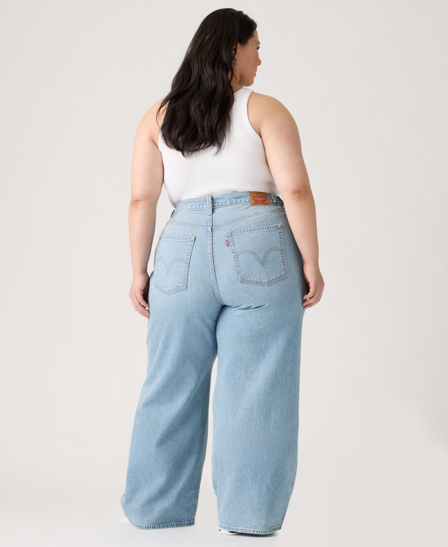 Women's Cinch-Waist Lightweight Baggy Jeans