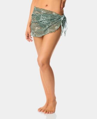 Women's Bandana Print Swim Cover-Up Sarong