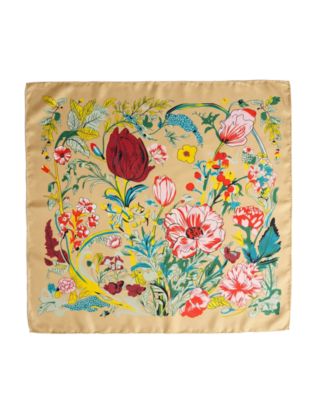Floral Satin Square Scarf