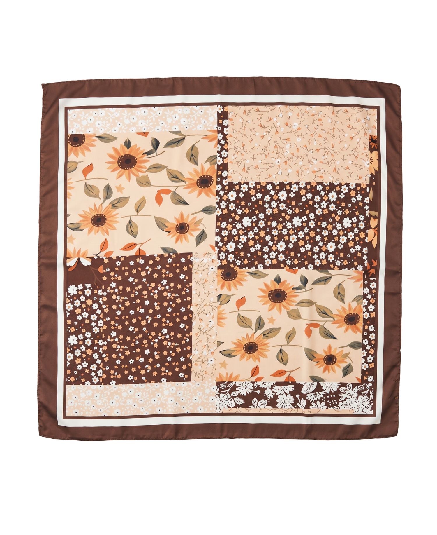 Floral Satin Square Scarf