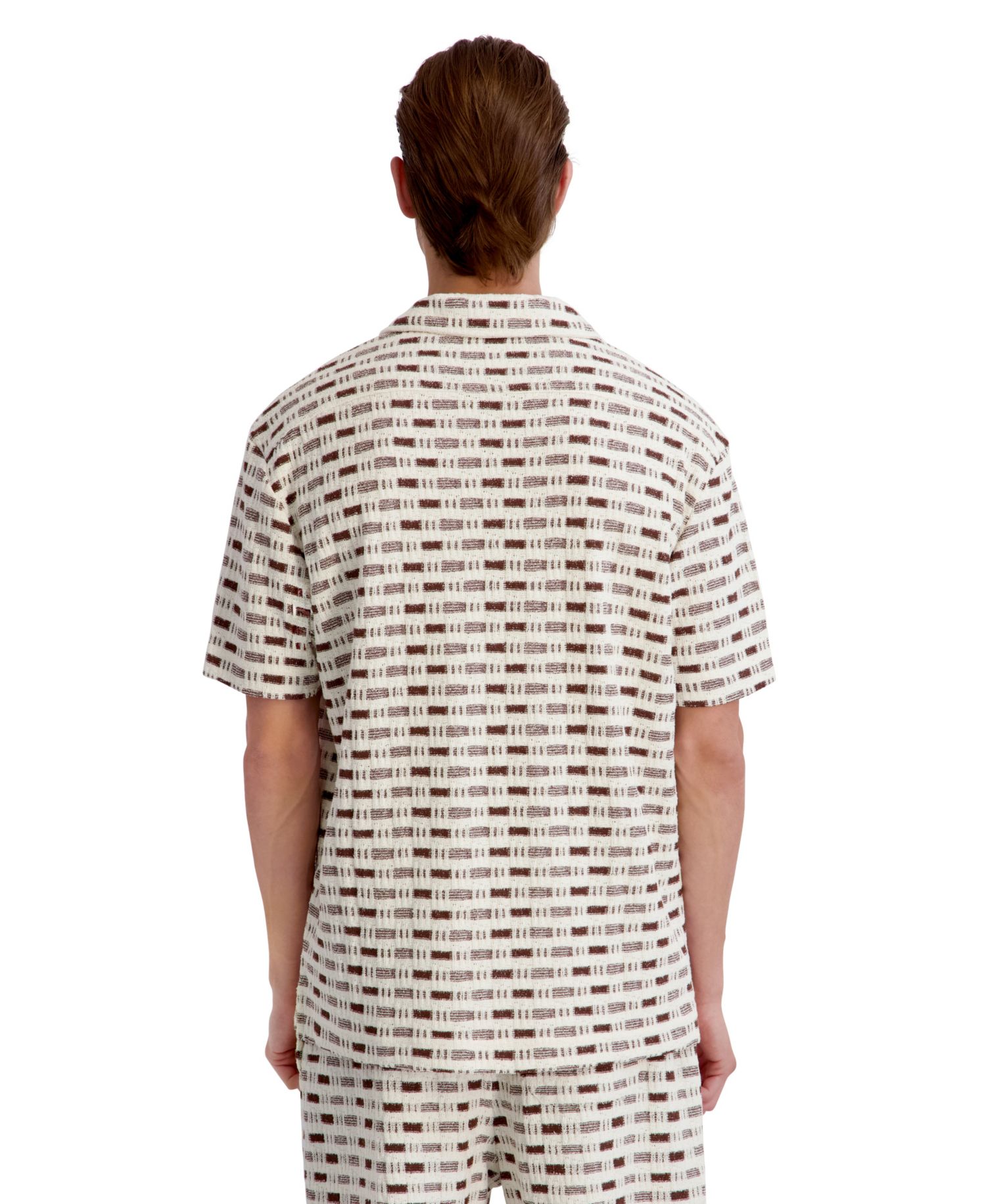 Men's Print Short-Sleeve Johnny Collar Polo Shirt
