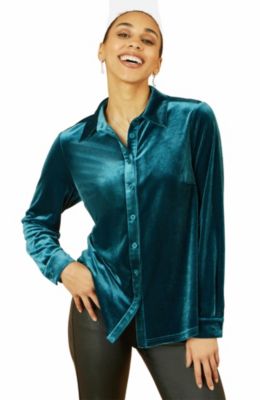 Women's Velvet Relaxed Fit Shirt