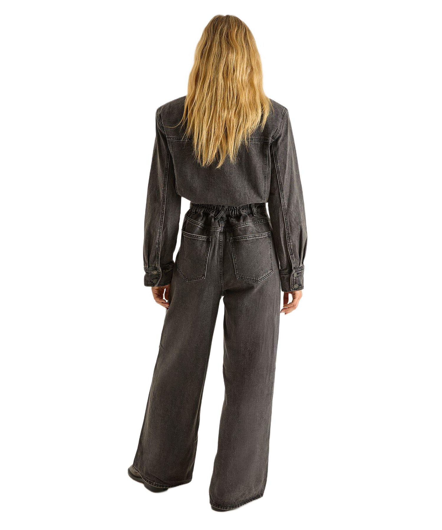 Women's Denim Shoulder Pad Boilersuit