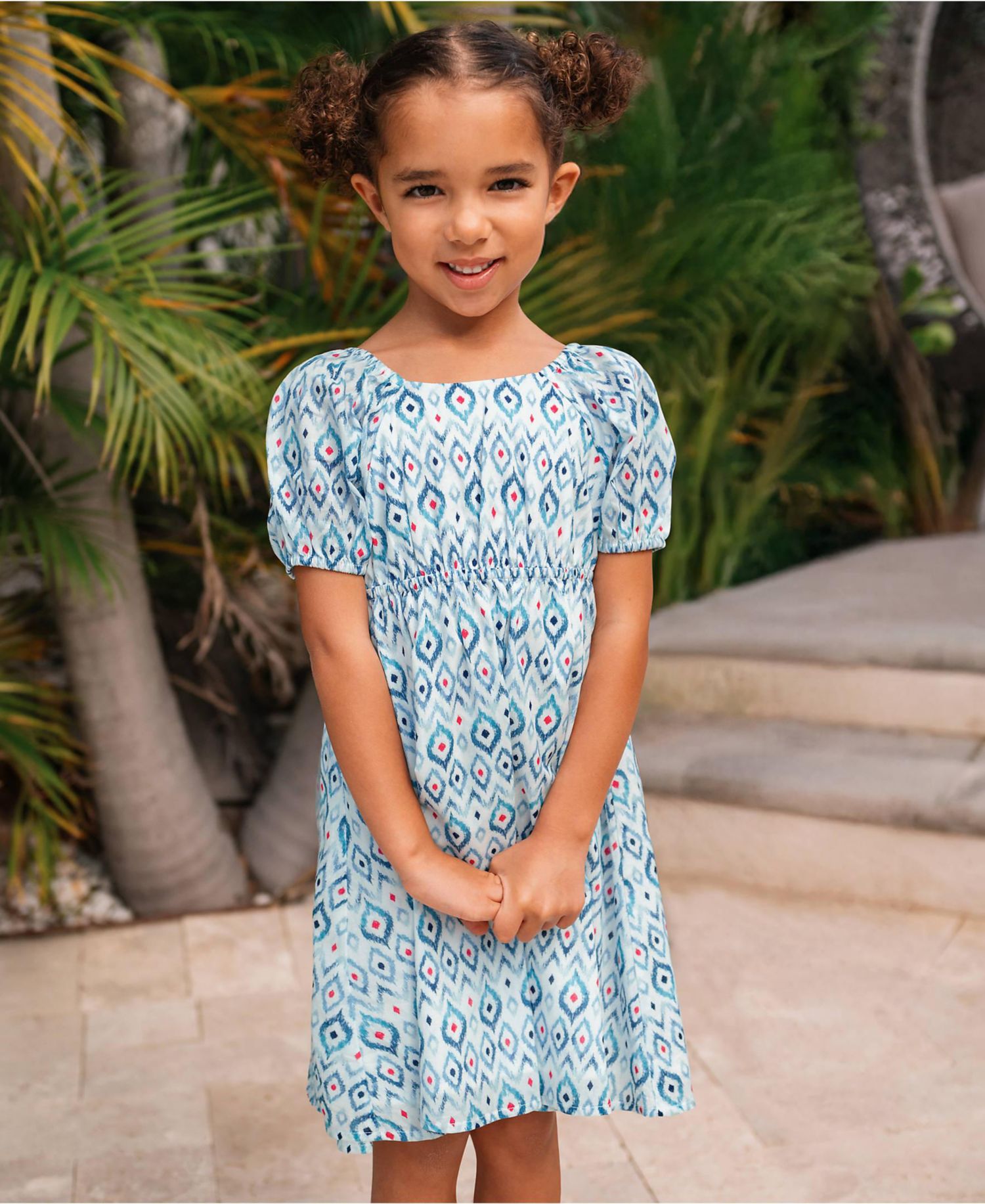 Girls Short Sleeve Bow Dress