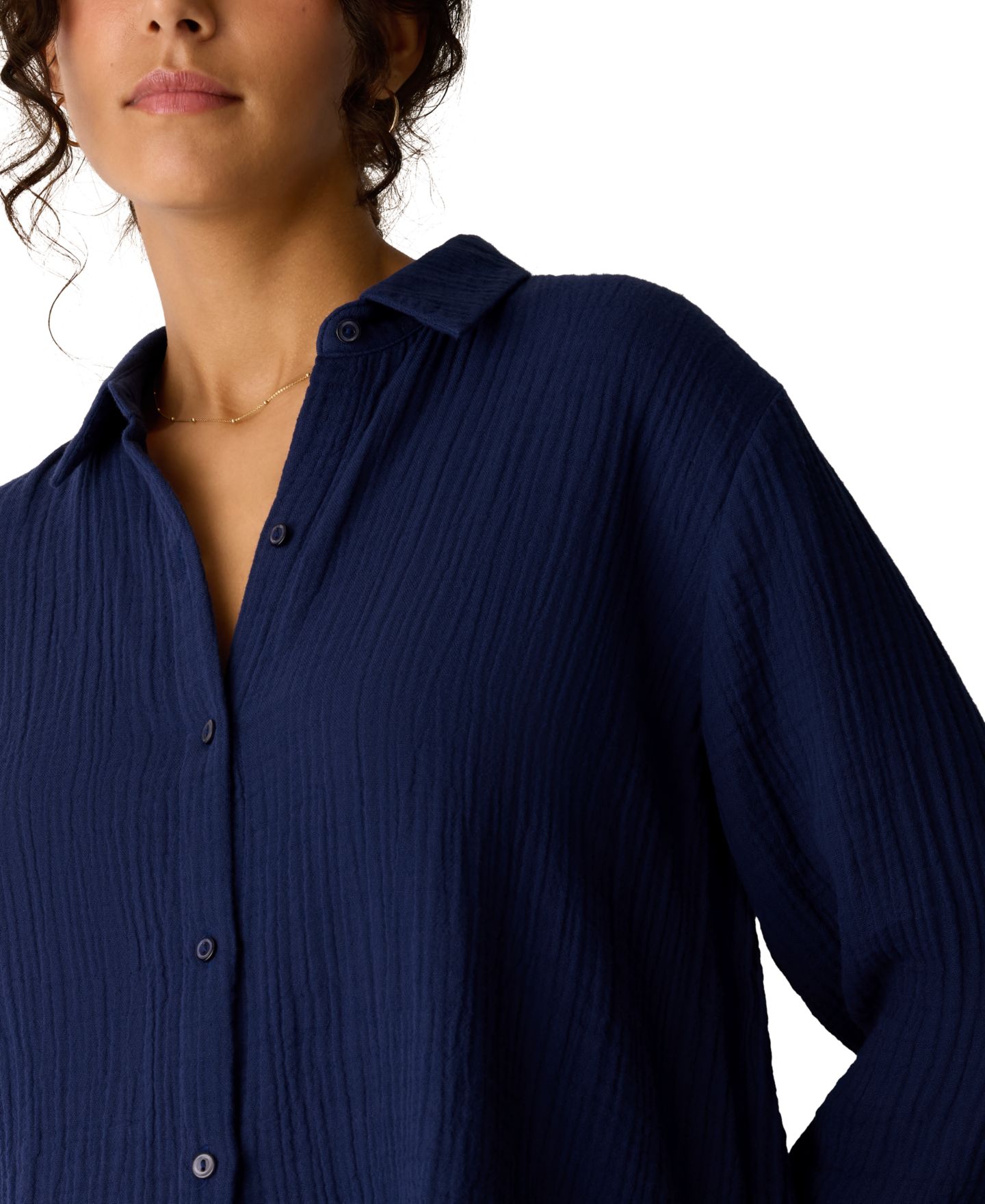 Женская рубашка Eileen Fisher Classic Collar, Regular And Plus, цвет: Deep Dive — фото 4