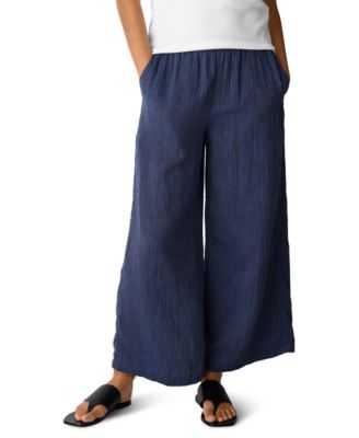 Women's Cotton Wide-Leg Pants, Regular, Plus And Petites