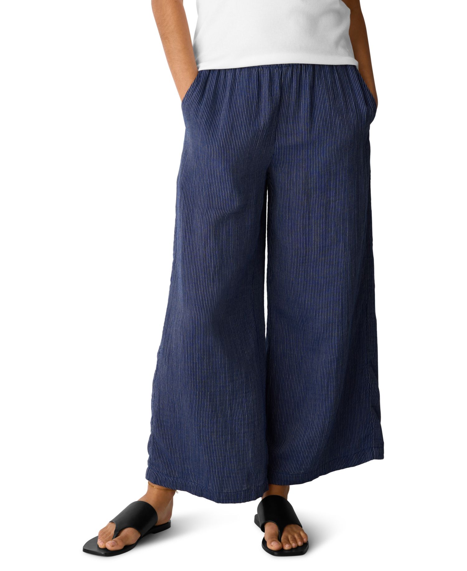 Eileen Fisher Women's Cotton Wide-Leg Pants, Regular, Plus And Petites