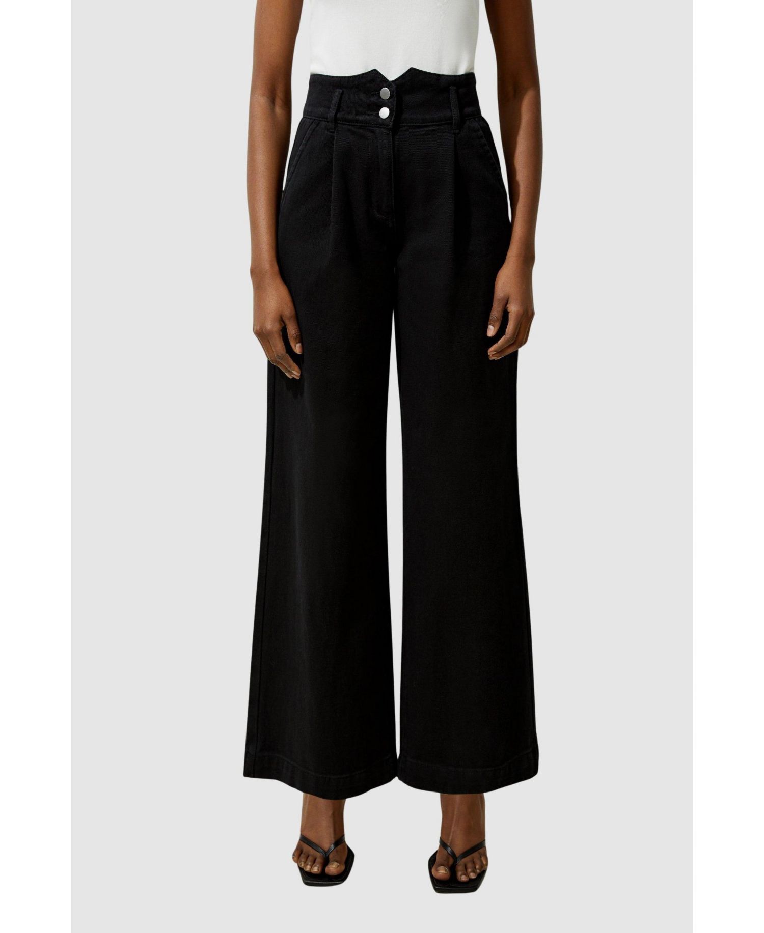 Women's Denim Wide Leg High Waisted Jeans