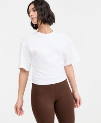 Women's Cotton Elbow-Sleeve Sculpted T-Shirt