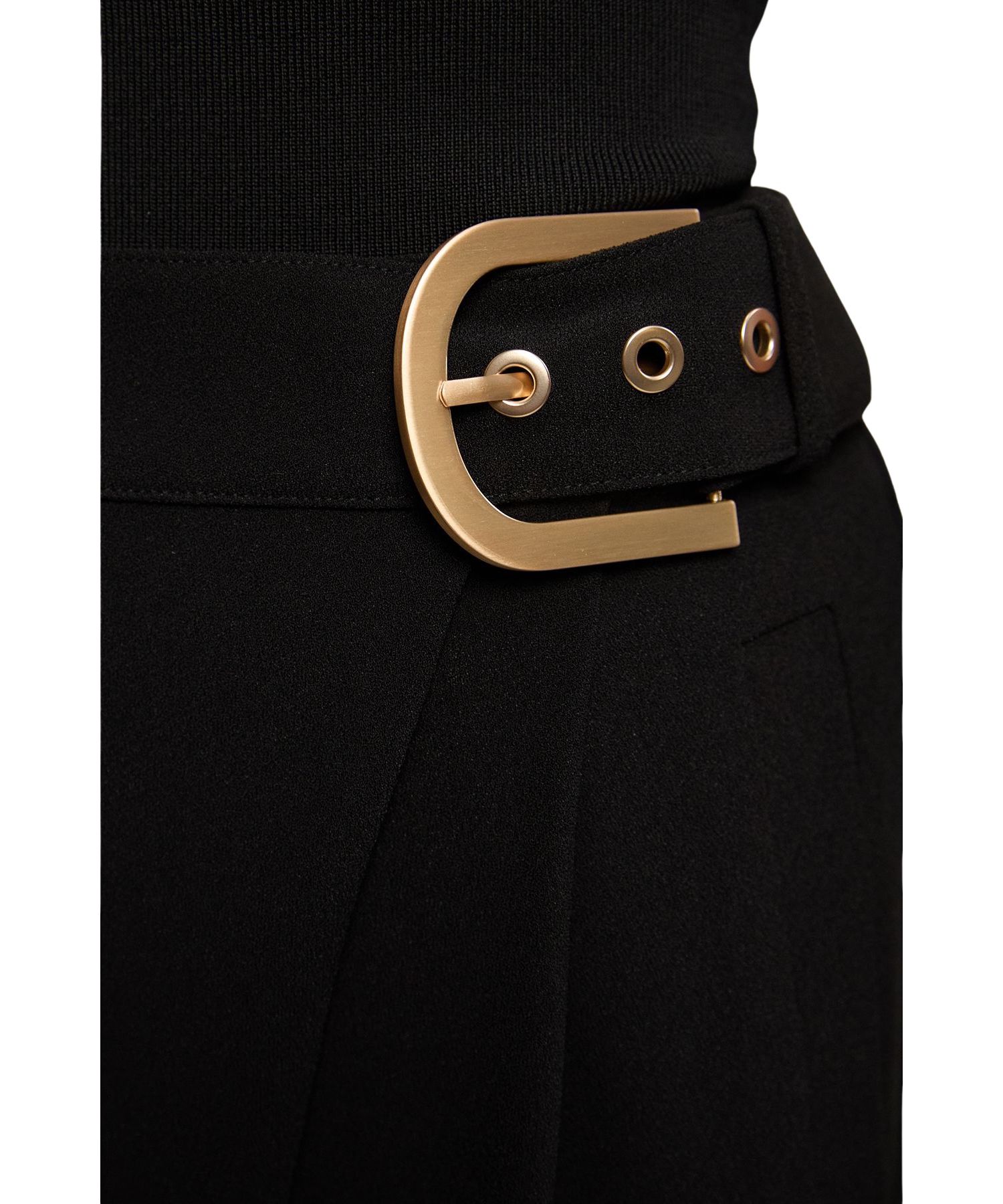 Women's Tailored Crepe Buckle Trousers
