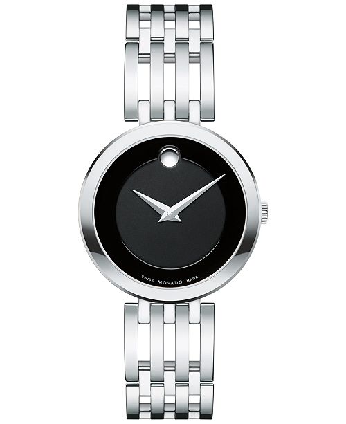 Movado Women S Swiss Esperanza Stainless Steel Bracelet Watch 28mm 0607051 Reviews All Fine Jewelry Jewelry Watches Macy S